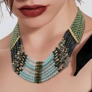 Lia Sophia Multi Strand Statement Necklace